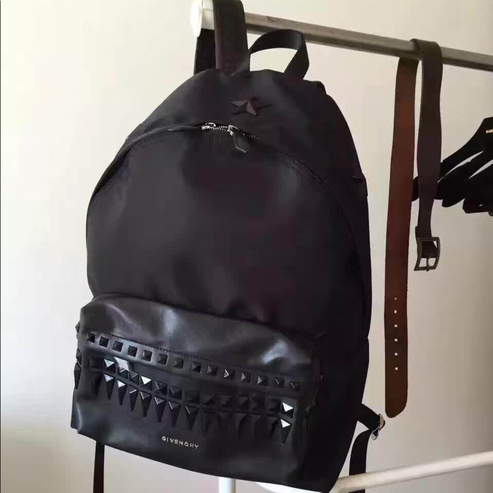 Black studded backpack